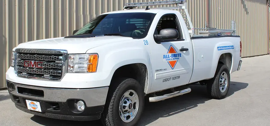 All-Brite service truck outside the Jackson yard