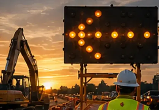 Road construction work zone